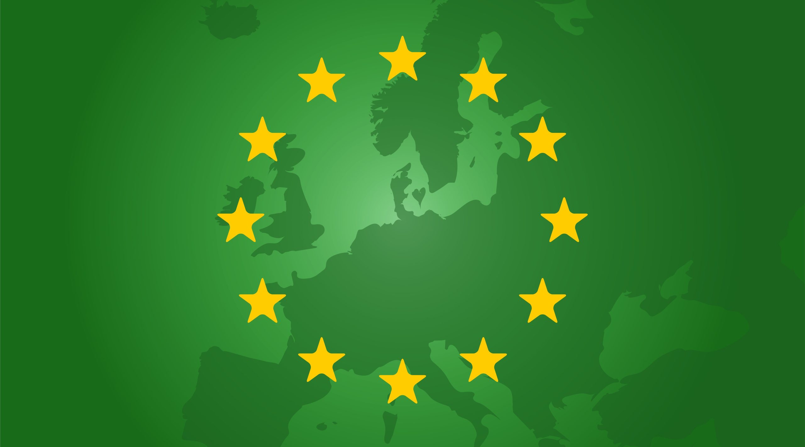 green eu - europe union map. vector illustration
